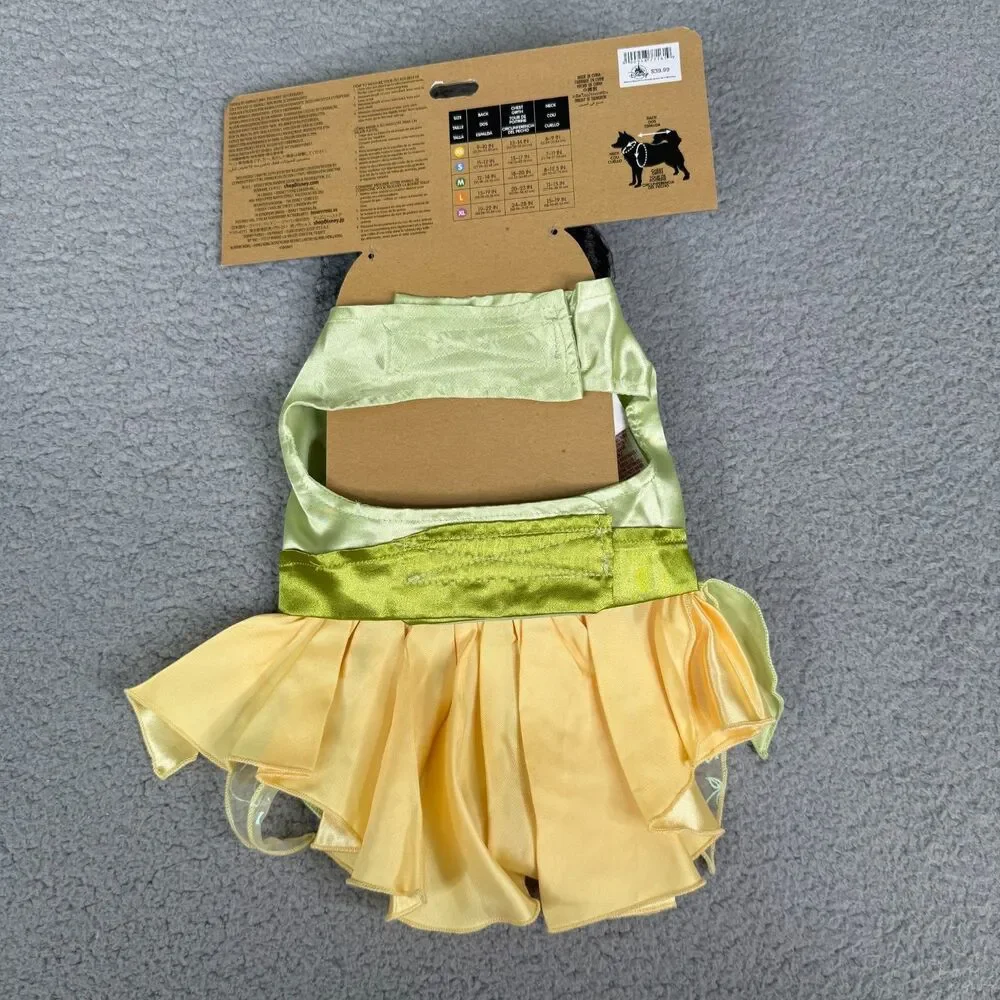 Disney Tails Dog Costume Princess Tiana Small Dress Wig Pet Halloween Outfit NWT